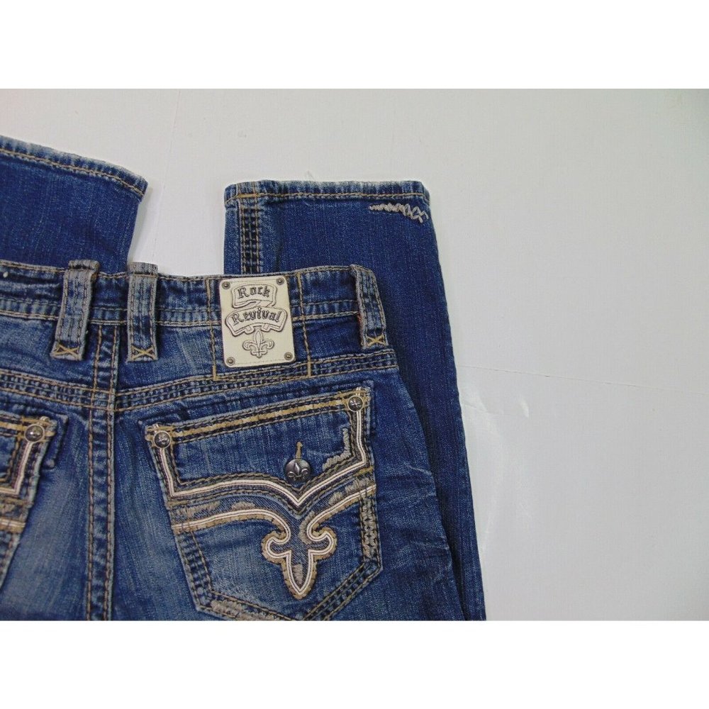 Rock Revival 34 x 30  Moscow Straight Blue Jeans - Picture 2 of 10